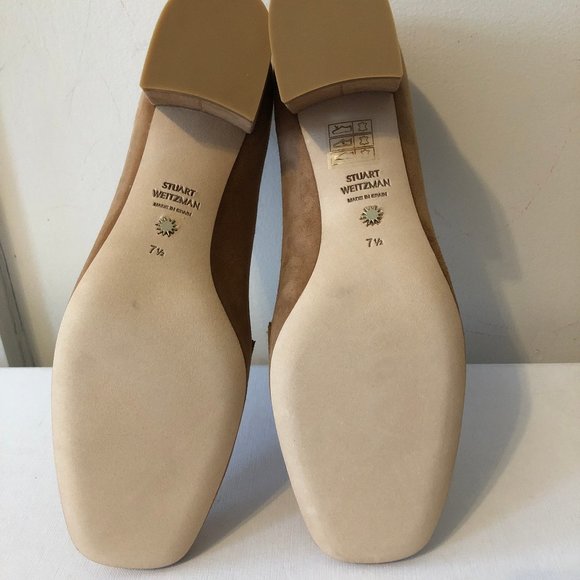 Stuart Weitzman "Riela" Suede Logo Pumps 7.5 M - Picture 6 of 10